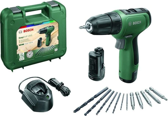 Bosch DIY EasyDrill 1200 Akku-Bohrschrauber inkl. Koffer + 2 Akkus 1.5Ah