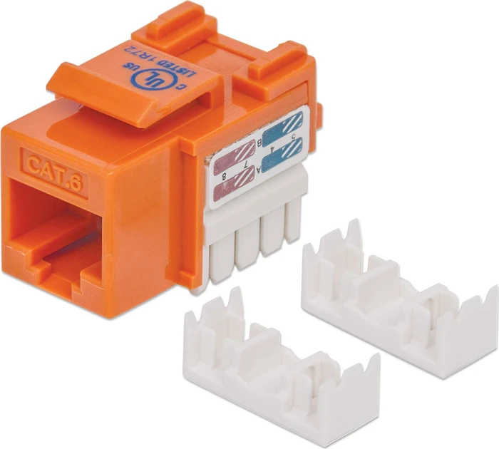 Intellinet Keystone Modul RJ-45 Buchse via Verlegekabel Cat6, orange