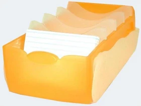 HAN Croco Karteibox, A8, transparent/transparent, inkl. 100 Karteikarten