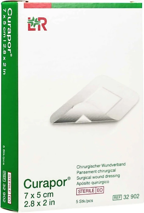 Lohmann & Rauscher Curapor Wundverband steril chirurgisch, 5 x 7cm, 5 Stück