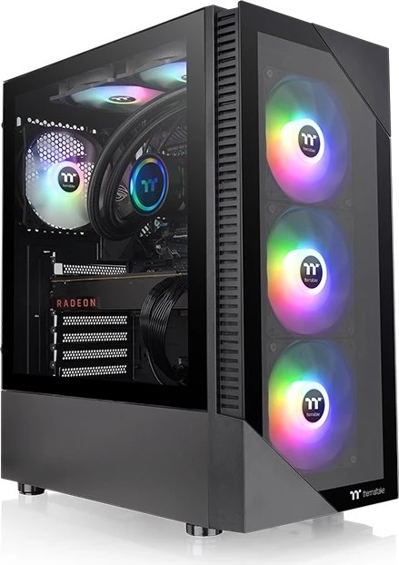Thermaltake View 200 TG ARGB, schwarz, Glasfenster