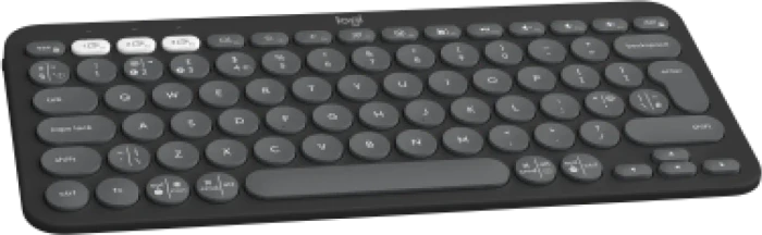 Logitech K380s Pebble Keys 2, schwarz/grau, Logi Bolt, USB/Bluetooth, UK