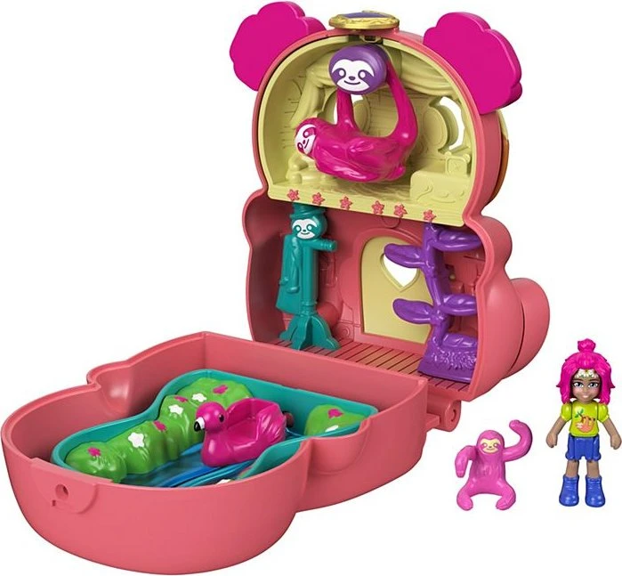 Mattel Polly Pocket - Drehspaß-Schatulle Faultier