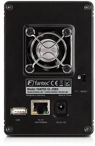 Fantec CL-35B2 RAID, 1x RJ-45 1000Base-T, 2x USB-A 2.0