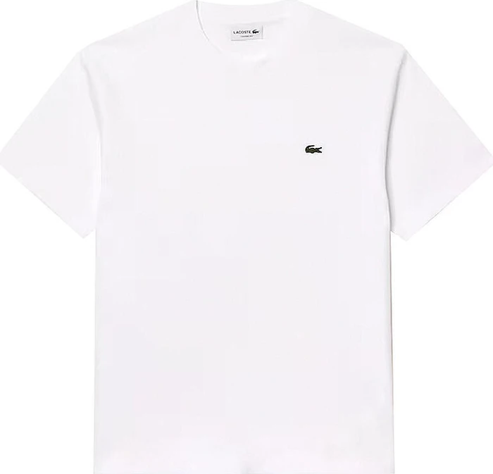 Lacoste Baumwolle T-Shirt kurzarm weiß (Herren)