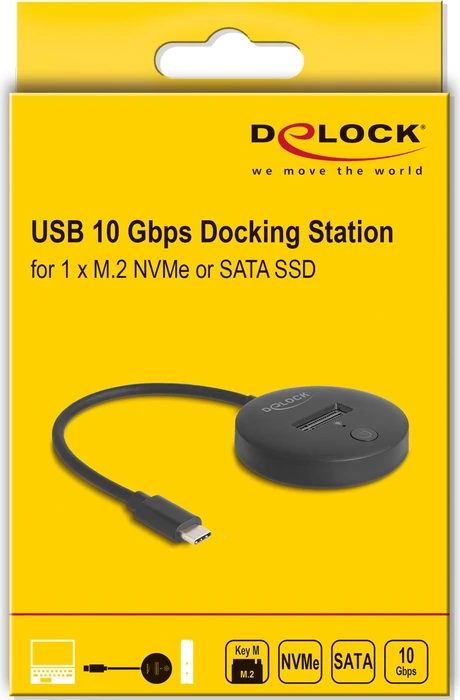 DeLOCK M.2 Docking Station for M.2 NVMe, USB-C 3.1