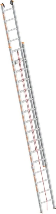 Layher Topic 1037 Alu 2-tlg. Schiebeleiter, 2x 16 Stufen