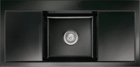 systemceram Mera Middle F Einbau Becken rechts nero