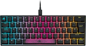 Corsair Gaming K65 RGB Mini, 60%, schwarz, MX RGB RED, USB, ES