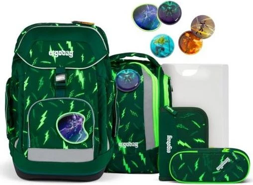 Ergobag Maxi Lumi-Edition Bärtastisch Schulrucksack-Set, 6-tlg.