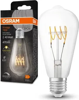 Osram Ledvance Filament LED Vintage 1906 Edison 40 4.8W/827 E27 DIM