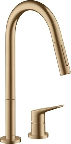 Hansgrohe Axor Citterio M 2-Loch 220 mit Ausziehbrause brushed bronze