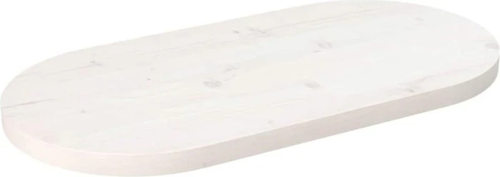 vidaXL ovale Tischplatte 80x40cm weiß