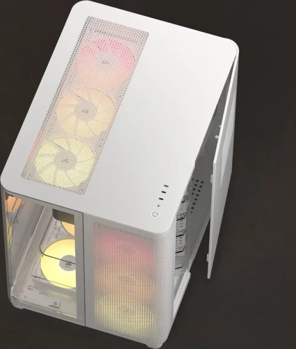 Corsair Air 5400 RS-R ARGB White, weiß, Glasfenster