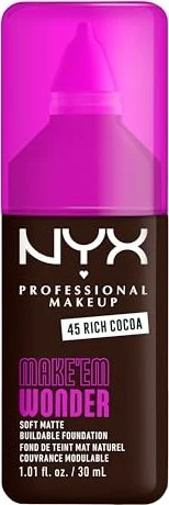 NYX Make 'EM Wonder Soft Matte Foundation 45 rich cocoa, 30ml