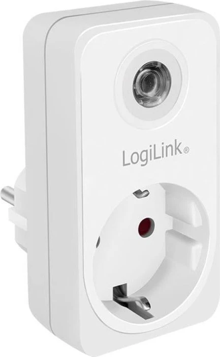 LogiLink Steckdosenadapter mit Dämmerungssensor 1-fach, 3600W, weiß