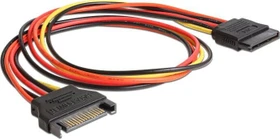DeLOCK SATA-Stromadapter 15-Pin SATA Stecker auf 15-Pin SATA Buchse (60132)