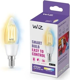 WiZ Filament Transparent LED Kerze 4.9W E14 C35