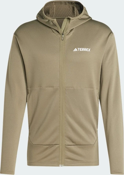 adidas Terrex Xperior LIGHT HoodED Fleece Jacke olive strata (Herren)