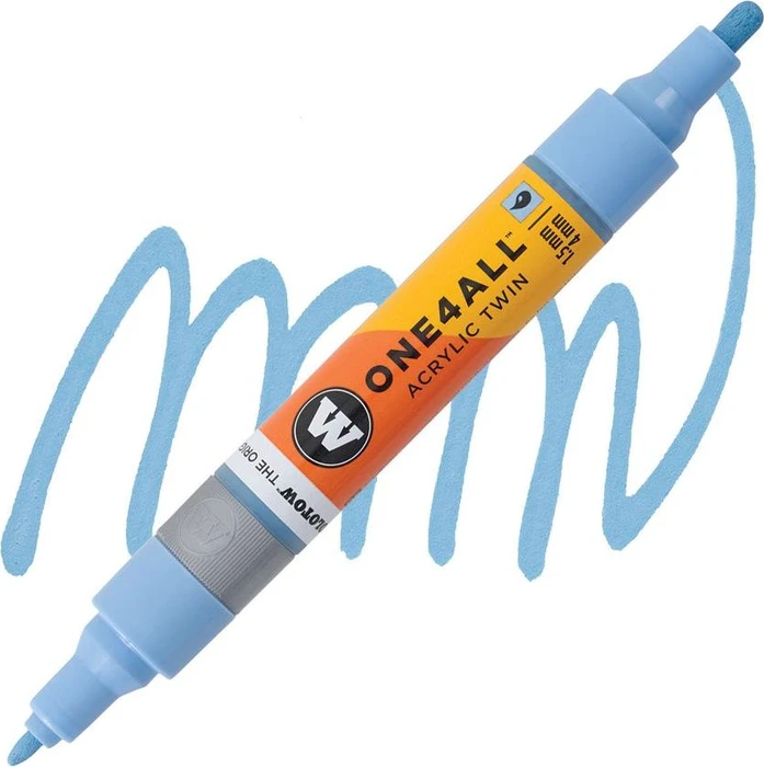Molotow ONE4ALL Twin 1.5/4mm Acrylmarker hellpastellblau