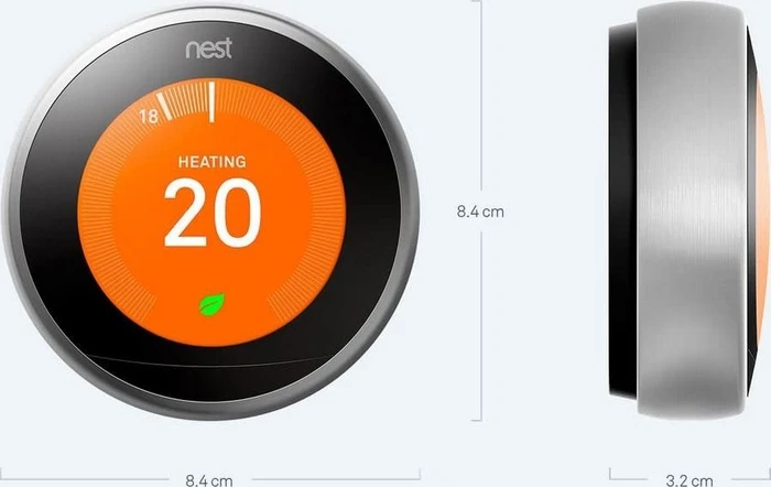 Nest Learning Thermostat, 3. Generation, Edelstahl silber