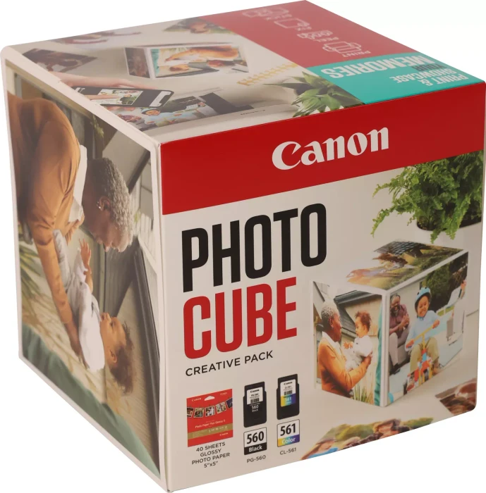 Canon Tinte PG-560/CL-561 schwarz/dreifarbig Photo Cube cyan