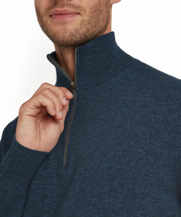 Falke Luxury Troyer Pullover space blue (Herren)