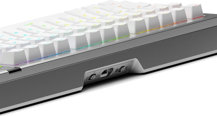 Glorious GMMK 3 Pro Wireless 75% Pre-built Gaming Keyboard, silber, LEDs RGB, Glorious Fox MX, USB, US