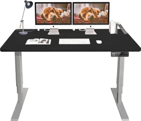 Maidesite S2 Pro Plus elektrisch höhenverstellbarer Sitz-Steh-Schreibtisch 120x60cm schwarz/grau