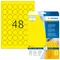 Herma Folienetiketten rund, 30mm, wetterfest, gelb, matt, 25 Blatt (1200 Etiketten) Vorschaubild