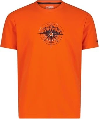 CMP Pique Adventure Print Funktionsshirt kurzarm orange (Herren)