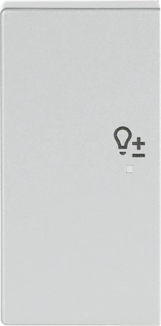 Busch-Jaeger Wippe 2-fach mit Symbol "Dimmer", alusilber