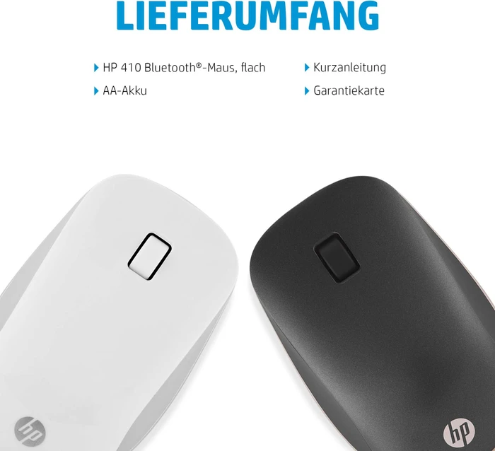 HP 410 Slim Mouse Ash Silver, schwarz/bronze, Bluetooth