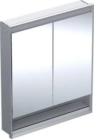 Geberit ONE Spiegelschrank ComfortLight, Nische, 2 Türen, UP-Montage, 75cm, Aluminium eloxiert