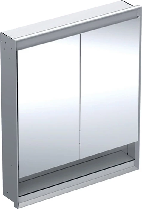 Geberit ONE Spiegelschrank ComfortLight, Nische, 2 Türen, UP-Montage, 75cm, Aluminium eloxiert