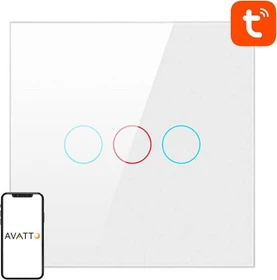 Avatto ZigBee Smart Light Switch 3-fach, ohne Neutralleiter, weiß