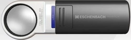 Eschenbach mobiluxLED 50D Taschenleuchtlupe schwarz/weiß