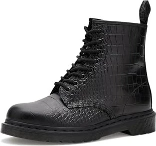 Dr. Martens 1460 Croc Emboss Leather Boots schwarz (Damen)