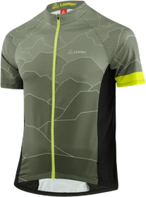 Löffler Hills Mid Full-Zip Trikot kurzarm olive (Herren)