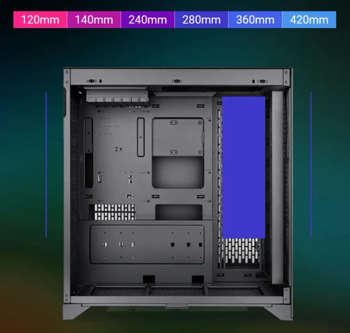 Thermaltake CTE E600 MX Black, schwarz, Glasfenster