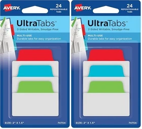 Avery-Zweckform Haftstreifen UltraTabs 50.8x38.1mm, farblich sortiert, 24 Blatt
