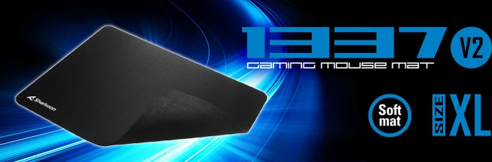 Sharkoon 1337 V2 Gaming Mat XL, 444x355mm, schwarz