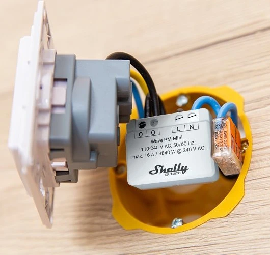 Shelly Qubino Wave PM Mini, 1-Kanal, Strommesssensor