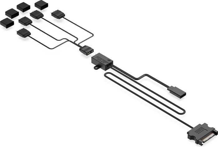 Endorfy SilentiumPC Nano-Reset Remote ARGB KIT, LED Controller, Splitter Kabel, 5V, 3-Pin, 4-fach