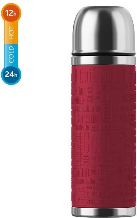 Emsa Senator Sleeve Isolierflasche 500ml rot