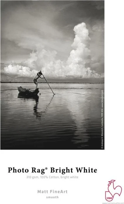 Hahnemühle Digital Matt FineArt Photo Rag Bright White Fotopapier matt, 17", 310g/m², 12m