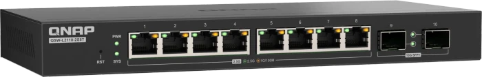 QNAP QSW-L2110 Desktop 2.5G Smart Switch, 8x RJ-45, 2x SFP+
