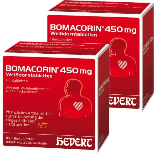 Bomacorin 450mg Weißdorntabletten, 200 Stück
