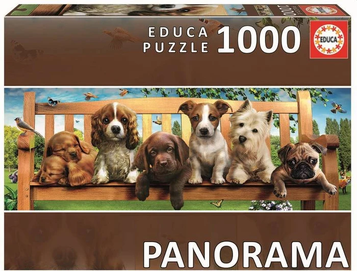 Educa Panorama Puppies in the Bank