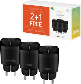 Hombli Smart Socket, 3680W, Smart-Steckdose. schwarz, 3er-Pack (HBPP-0205)